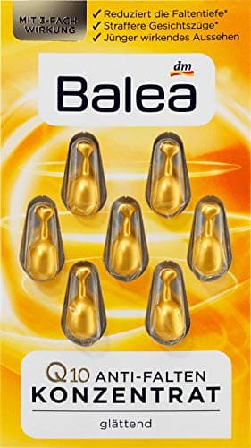 5packs x 7 pcs I 35 applications Balea Anti-Wrinkle Oil Concentrate with Q10, Vitamin E and Ginseng Extract/Germany