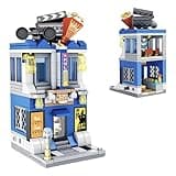 WULOBOOI City Movie Theater Building Blocks Sets, Cute Street Store MOC Cinema 3D Toy Model Building Kit, Creative Birthday Gift for Adults/Kids Who Love Movies (253 Pieces)