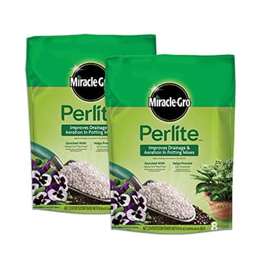 Miracle-Gro Perlite - Enriched with Plant Food, Improves Drainage and Aeration in Potting Soil Mixes, For Container Plants, 8 qt. (2-Pack)