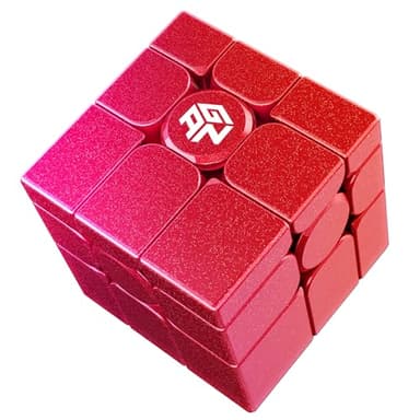 CuberShop GAN Mirror M Red UV Coated Speed Cube, 2024 New Version, Gan Magnetic Mirror Chinese New Year Special Red Version, 3x3 2024 Magnetic Puzzles, gan Irregular Magic Cube (Bright Fuchsia)