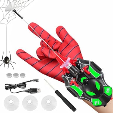 M MITLINK Web Launcher Spider String Shooter Toy, Web Shooters Cool Gadgets Reel-in Real Silk Superhero Role-Play Fun Stuff Toys Great for Men and Kids (Colorful)