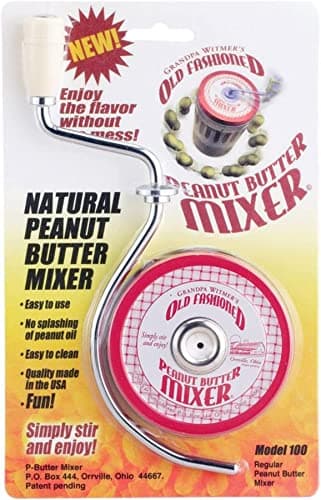 Organic Self Cleaning Peanut Butter Mixer, white, 16-ounce jar with 3"" diameter mouth." (3214)