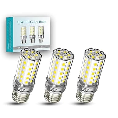 E26 led bulbs E26/E27 Base, light bulbs 100 watt Equivalent 4000K Natural White 1100 Lumen Non-Dimmable led light bulbs 10W Candelabra Ceiling Fan led light bulb Tubular LED Corn lights 3 Pack