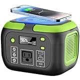 SinKeu 200W Portable Power Station, 155Wh Camping Solar Generator, 42000mAh Power Bank with AC Outlet 110V, DC, USB QC3.0, LED Flashlights for Home Outdoor CPAP Emergency Backup Hurricane Supplies