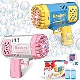 JONEG Toys for 3-8 Year Old Boys Girls: 2 Pack Bubble Machine for Kids with Bubble Solution, Gifts for 3 4 5 6 7 8 Years Old Boy Birthday Toy for Kid Toddlers Ages 4-6 Outdoor Wedding Bubbles Wands