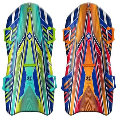 SNO-Storm Premium Foam Snow Sled 2-Pack | Superior Foam Recreational Snow sled | Tow Rope and Handles | Sized for Youth and Adults | Contoured Deck Design | 50in-127cm Design Length |, Camo