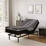 Dyonery Twin XL Adjustable Bed Base Frame with Wireless Remote + 12 Inch Twin XL Gel Memory Foam Mattress Bed in a Box, Head and Foot Incline, Zero Gravity, Fiberglass Free, 80" × 38"