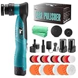 AUTIWOZ Cordless Mini Car Polisher, Fast Change RO/DA Polisher for Car Detailing, Waxing, Polishing, Scratch Removing, 6 Speeds Car Polishing Kit, 2Pcs 2000mAh Li-ion Batteries, Kit 1