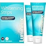 Lumineux Whitening Starter Set – Peroxide Free - Enamel Safe for Whiter Teeth – Includes 7 Whitening Treatments & 2 Pack Whitening Toothpaste, Fluoride Free & Dentist Formulated
