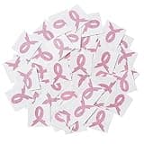 72pcs Pink Ribbon Breast Cancer Awareness Glitter Tattoo Sticker Foundation/Event/Walk/Run