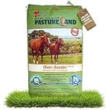 X-Seed Pastureland Over-Seeder South with Micro-Boost – Forage Grass Seed Mix for Pasture, No Mow Lawn, Perennial Ryegrass, Red and White Clover, Sprouting Endorphyte Free for Animal Safety, 25LB