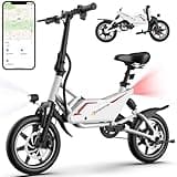 GYROCOPTERS Frost Electric Bike for Adults | UL2849 Safe Folding Ebike 350W Brushless Motor | 14-inch Tires Compact Bike | Speed up to 25kmph/15.5mph 36V Battery for Long Range PAS up to 60km/37miles