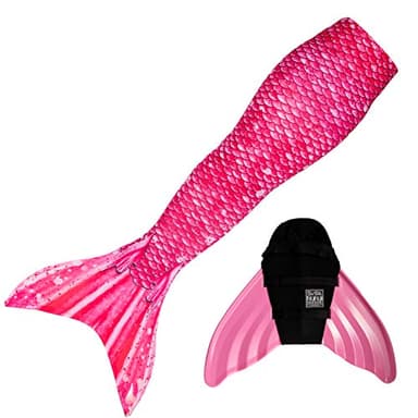 Mermaid Costume with Monofin (Bahama Pink with Pink Monofin, 2. L)