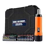 KNINE OUTDOORS Torque Screwdriver Wrench Driver Set 10-70 Inch Pounds lbs for Maintenance with T-bar Handle, 40 Hex Bits, 1/4" Socket, Shaft Extension, For Tools, Bike Repairing and Mounting (Orange)