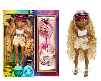 Rainbow High Pacific Coast Harper Dune- Sand (Light Yellow) Fashion Doll with Outfit, Pool Accessories Playset, Interchangeable Legs, Toys for Kids, Great Gift for Ages 6-12+ Years