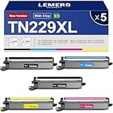 TN229XL TN229 High Yield Toner TN229XLBK/C/M/Y Compatible Replacement for Brother TN229XL TN229 Toner Cartridges for HL-L3280CDW MFC-L3780CDW MFC-L3720CDW HL-L3300CDW Printer | TN229XL 5 Pack