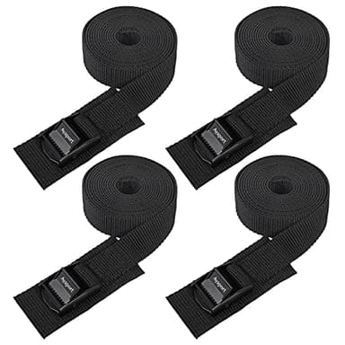 Ayaport Lashing Straps Car Roof Rack Straps Cam Buckle Tie Down Strap for Kayak, SUP, Canoe, Surfboard Packing Black 4 Pack