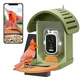 VINGUYS® Bird Feeder with Camera, 2.5K UHD Smart Bird Feeder Camera AI Identifies 11,000+ Bird's Species, Auto-Capture Bird's Video, IP66 Waterproof Outdoor Solar Powered, Ideal Gift