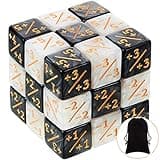 24 Pieces MTG Counters Dice +1/+1 Buff Tokens Black Plus 1 Counter Magic Dice Set for MTG D6 TCG Cards Gaming Accessories