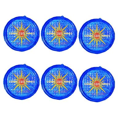 Solar Sun Rings UV Resistant Above Ground Inground Swimming Pool Hot Tub Spa Heating Accessory Circular Heater Solar Cover, SSRA, Sunburst (6 Pack)