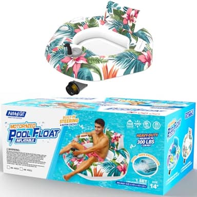 AirMyFun Motorized Pool Float, Inflatable Pool Float, Motorized Pool Lounger with 4500mAh Capacity Battery, 90min Runtime on Full Charge, Motorized Pool Floats for Adults, Suitable for Home Pools