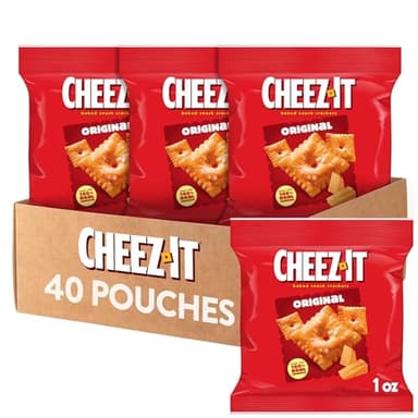 Cheez-It Cheese Crackers, Baked Snack Crackers, Lunch Snacks, Original (40 Packs)