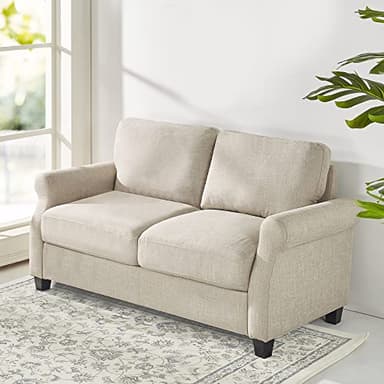 Zinus Josh Loveseat Sofa/Easy, Tool-Free Assembly, Beige
