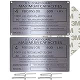 𝟰-𝟴 𝗗𝗮𝘆𝘀 𝗗𝗲𝗹𝗶𝘃𝗲𝗿𝘆 - Custom Boat Capacity Plate Replacement,Trolling Plate,Boat Plates,Vin Plate Replacement,Hull Identification Number Plate,Boat Jack Plate,Vin Plates for Trailers