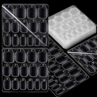 Teenitor 300pcs Nail Adhesive Tabs for Press on Nails, 15 Sizes of Nail Sticky Tabs for Nails Press on Nail Stickers, Nail Glue Stickers Press on Sticky Tabs, 20 Sheets