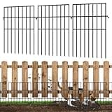 KYATE Dog Digging Fence Barrier, 10 Panels Animal Barrier Fence 10.8ft(L) X 17in(H) 1.25 Grip, No Dig Defense Rabbits Fence for Garden Outdoor Yard Deck Bottom Blocker, Black