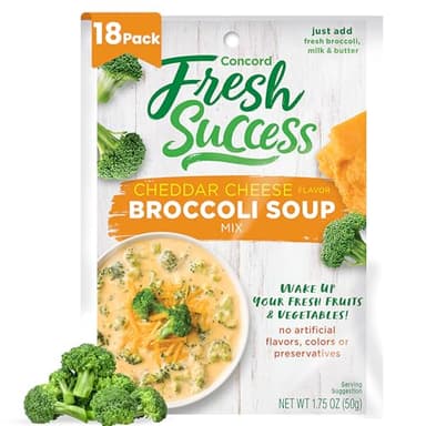 Concord Broccoli Cheese Soup Mix, 1.75-Ounce Pouches (Pack of 18 )
