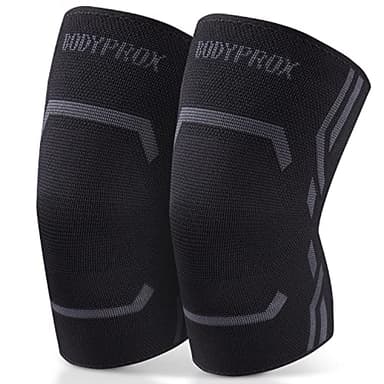 Bodyprox Knee Compression Sleeve for Men and Women (2 Pack), Knee Support Brace for Running and Work out (Medium)