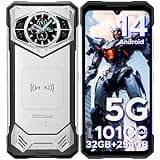 DOOGEE S200 Rugged Smartphone 5G Unlocked, 256GB+32GB Rugged Phone with 1.32" Rear Screen, 10100mAh Battery, Android 14,100MP+20MP Night Vision Camera, 6.72", 120Hz, NFC, 5G Dual SIM
