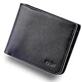 Mrain Full Grain Genuine Leather Wallet for Men (Black) | Minimalist Style | RFID Blocking | Bifold | Coin Pocket | Ultra Slim | Gift for Him