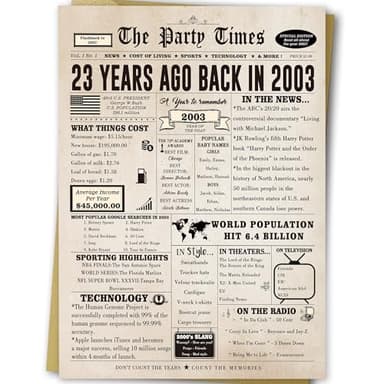 Ziwenhu Funny 23rd Birthday Card Decorations for Men Women,23 Year Old Birthday Gifts for Daughter Son,Happy Bday Card for 22rd for Girlfriend Boyfriend,Good Gifts Idea for Him Her