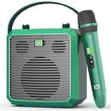 SHIDU Bluetooth Voice Amplifier 50W with Wireless Handheld Mic, Wireless Voice Amplifier for Teachers, Meeting, Speech, Personal Pa System Portable Microphone Speaker with 4 Sound Effects for Parties
