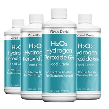 Viva Doria Hydrogen Peroxide 6 Percent, 20 Volume, Food Grade, 16 Fluid Ounce (4 Pack)