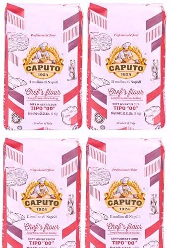 Antimo Caputo "00" Chefs Flour 1 Kilo, 2.2 Pound (Pack of 4)