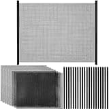 8Pcs Plastic Mesh Canvas Sheets Embroidery Aquarium Fish Tank Divider Plastic Grid Isolation Board Partition Net Pane Separator Filter Bottom Tray,20 Pcs Binding Bars Sliding Bars ,Crochet Projects