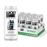 Lucky Energy Sugar Free Energy Drinks 16 Fl Oz Cans (12-Pack) Healthy Energy Drink. OG Luck with Maca, Ginseng, Taurine, Beta-Alanine, 200mg Caffeine