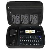 Aproca Hard Storage Travel Case, for Brother P-Touch PTD600 / PT- D610BT Label Maker PC-Connectable Labeler (Black-New Version)