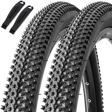 Hapleby 2PCS Premium Folding Bike Tires 26x1.95 Inch (50-559mm), Replacement Mountain Bike Tires 60 TPI Puncture-Resistant, Came with 2PCS Tire levers