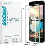 HPTech (2 Pack) Tempered Glass For iPhone SE 2020, iPhone 8, iPhone 7, iPhone 6S, iPhone 6 4.7-Inch Screen Protector, Case Friendly, Easy to Install, Bubble Free