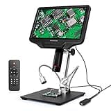 Andonstar 10.1'' WIFI HDMI Digital Microscope AD409, 1080P Long Object Distance PCB Soldering Microscope for Electronics Repair, Support PC Connection to Measure