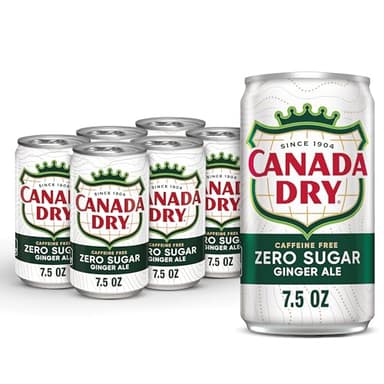 Diet Canada Dry Ginger Ale Soda, 7.5 Fl Oz Cans, 6 Pack