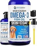 Omega 3 Fish Oil for Dogs - Better Than Salmon Oil for Dogs - Dog Fish Oil Supplement - Reduce Shedding & Itching - Supports Joints, Brain, Heart Health- Dog Skin and Coat Supplement - Fish Oil Liquid