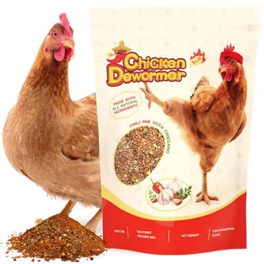 WonderMar Natural Chicken Dewormer Powder for Laying Hens - Chili Mix, All-Natural Formula, Safe for Eggs & All Ages - 1 LB