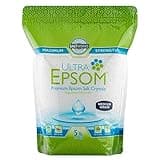 SaltWorks Ultra Epsom Bath Salt, Unscented, Medium Grain, 5 Pound Bag