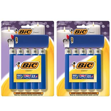 BIC Classic Maxi Pocket Lighter, Blue, 12-Pack (Packaging May Vary)
