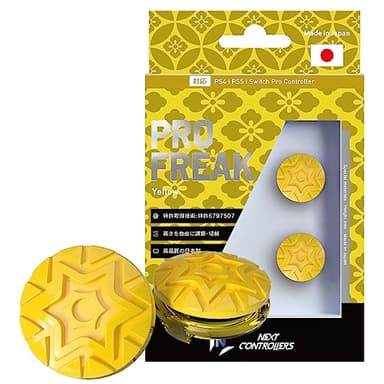Pro Freek Thumb Grips Yellow Nextcontroller for PS4 PS5 Switch pro Controller Made in Japan